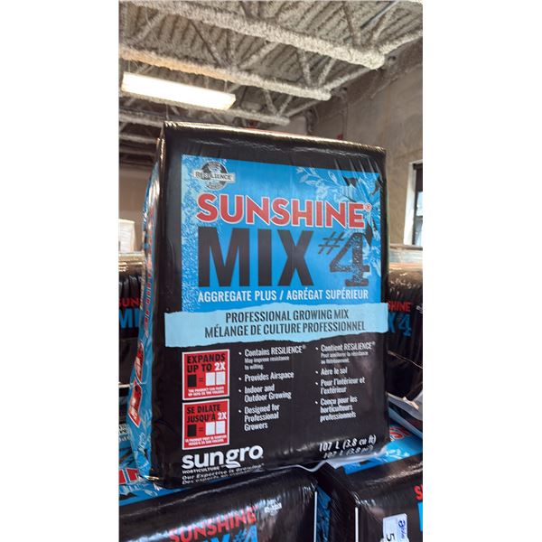 SUN GRO SUNSHINE MIX #4 PROFESSIONAL GROWING MIX 107 LITER PEAT-PERLITE GROWING MEDIUM