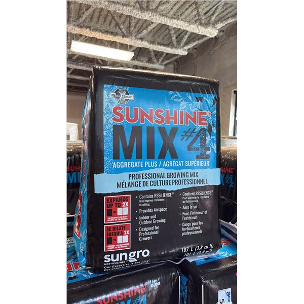 SUN GRO SUNSHINE MIX #4 PROFESSIONAL GROWING MIX 107 LITER PEAT-PERLITE GROWING MEDIUM