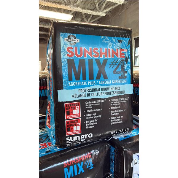 SUN GRO SUNSHINE MIX #4 PROFESSIONAL GROWING MIX 107 LITER PEAT-PERLITE GROWING MEDIUM