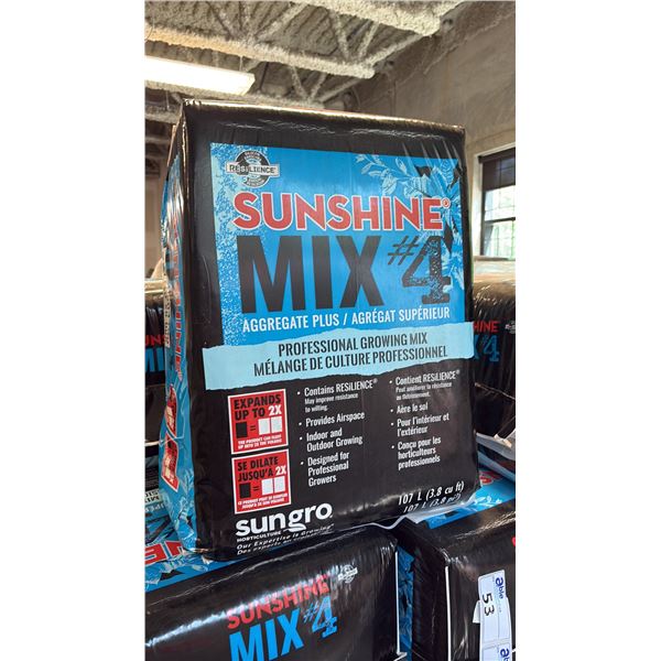 SUN GRO SUNSHINE MIX #4 PROFESSIONAL GROWING MIX 107 LITER PEAT-PERLITE GROWING MEDIUM
