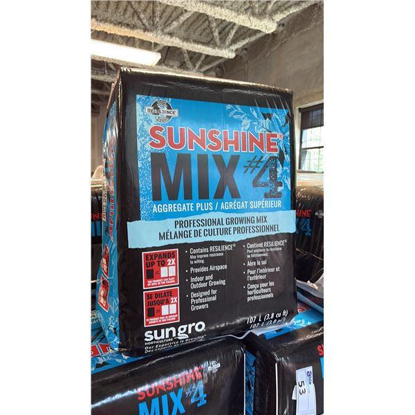 SUN GRO SUNSHINE MIX #4 PROFESSIONAL GROWING MIX 107 LITER PEAT-PERLITE GROWING MEDIUM