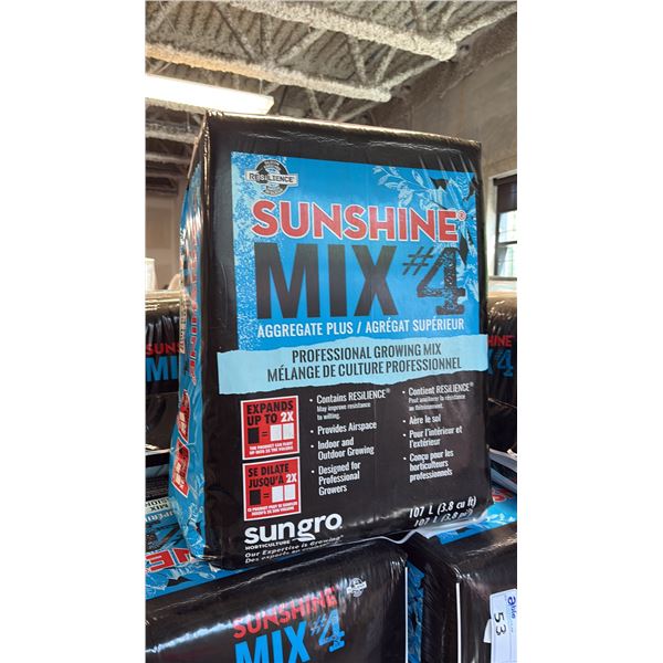 SUN GRO SUNSHINE MIX #4 PROFESSIONAL GROWING MIX 107 LITER PEAT-PERLITE GROWING MEDIUM