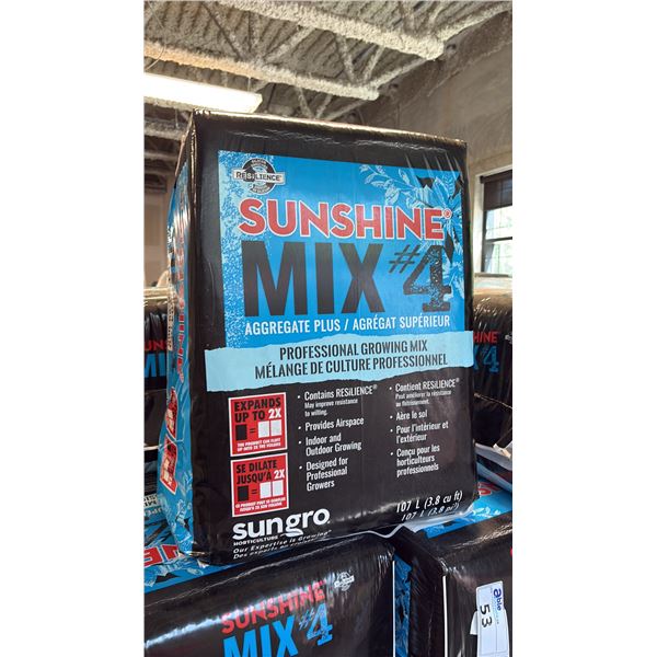SUN GRO SUNSHINE MIX #4 PROFESSIONAL GROWING MIX 107 LITER PEAT-PERLITE GROWING MEDIUM