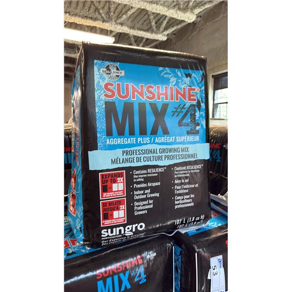 SUN GRO SUNSHINE MIX #4 PROFESSIONAL GROWING MIX 107 LITER PEAT-PERLITE GROWING MEDIUM