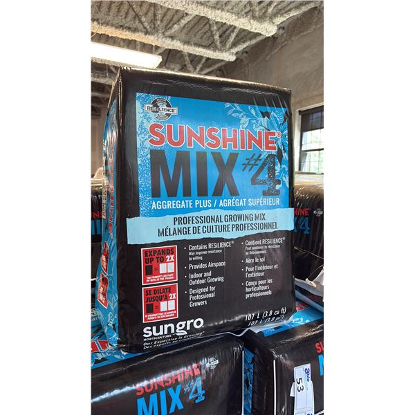 SUN GRO SUNSHINE MIX #4 PROFESSIONAL GROWING MIX 107 LITER PEAT-PERLITE GROWING MEDIUM