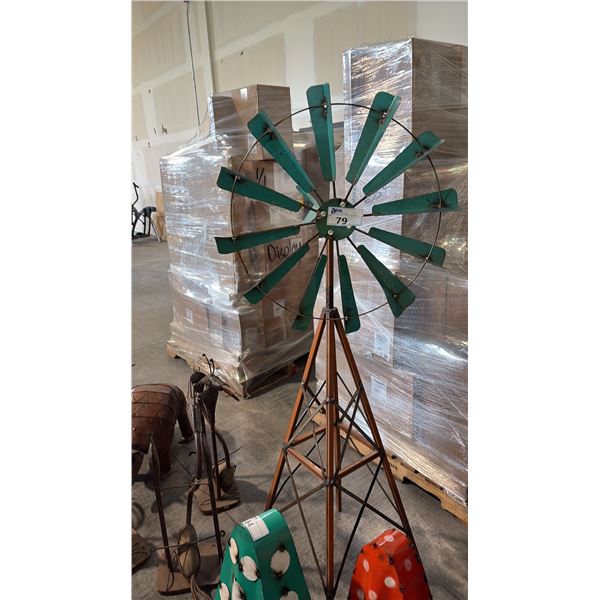 METAL YARD WINDMILL 68" H