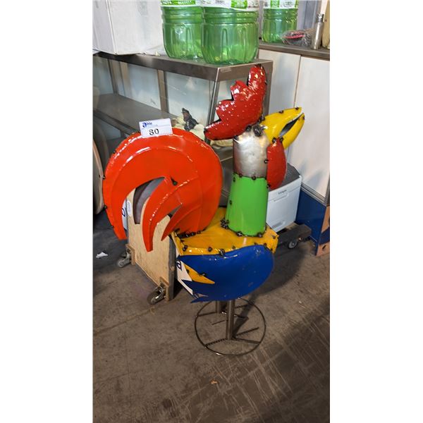 HAND MADE ROOSTER SCULPTURE
