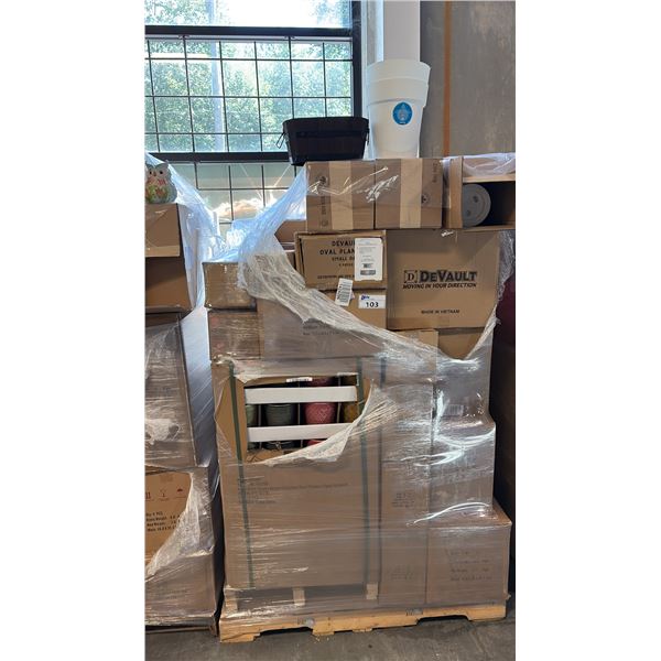 PALLET OF MIXED PLANTERS INCL EVERGARDEN CLASSIC BEAUTY 15CM DECORATIVE PLANTER ASSORTMENT WITH