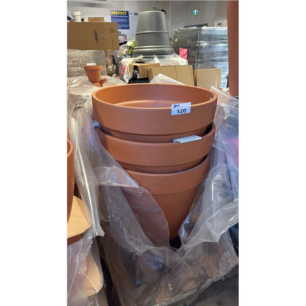 3 DEROMA VASO MAGNO 78 CM. LARGE CLASSIC ITALIAN-MADE TERRACOTTA CLAY PLANTERS