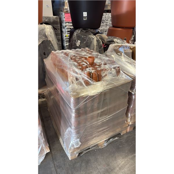 PALLET OF MIXED TERRACOTTA CLAY FLOWERPOTS