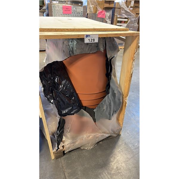 ~18PC ORIGIN POT 22.6" TERRACOTTA ROLLING PLANTERS BY DEROMA