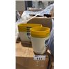 Image 2 : PALLET OF MIXED ITEMS INCL WATERING  CANS, PLANTERS, BURLAPS, RODENT SMOKE BOMBS, IRRIGATION SYSTEM
