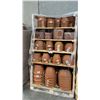 Image 1 : BULK TERRACOTTA POTS INCL RIDGE BOWL 9.1" CLASSIC, ITALIAN-MADE TERRACOTTA CLAY PLANTER