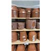 Image 3 : BULK TERRACOTTA POTS INCL RIDGE BOWL 9.1" CLASSIC, ITALIAN-MADE TERRACOTTA CLAY PLANTER