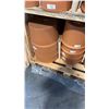 Image 2 : BULK TERRACOTTA POTS INCL RIDGE BOWL 9.1" CLASSIC, ITALIAN-MADE TERRACOTTA CLAY PLANTER