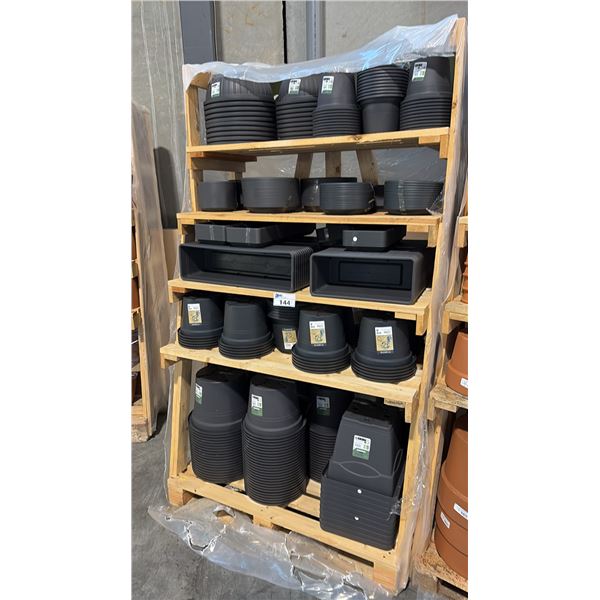 ASSORTED PLASTIC PLANTERS INCL RECYCLABLE PLANTERS