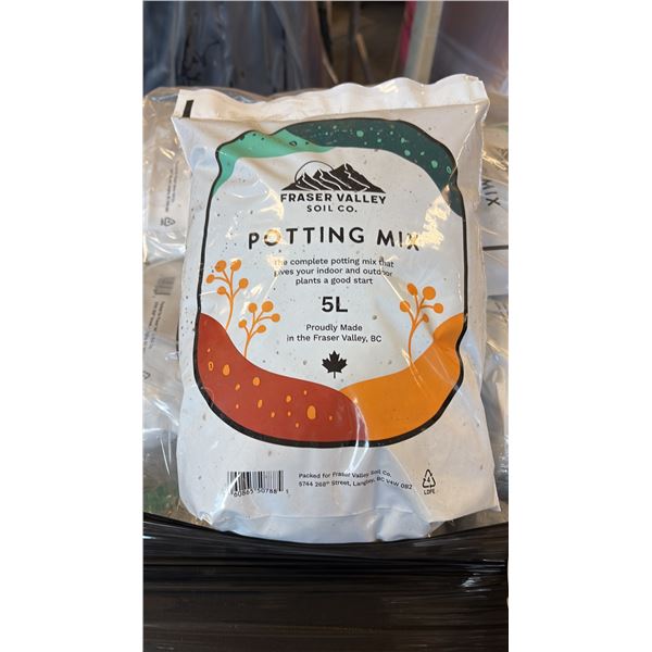 FRASER VALLEY SOIL COMPANY POTTING MIX (5L) READY-TO-USE COMPLETE GROWING MEDIUM 10 BAGS