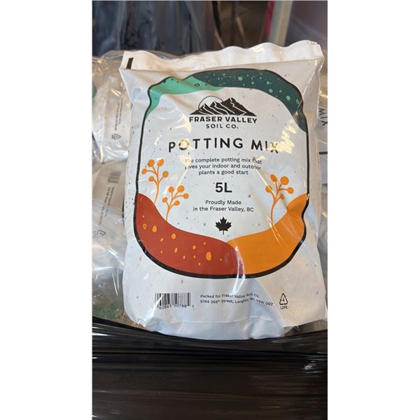FRASER VALLEY SOIL COMPANY POTTING MIX (5L) READY-TO-USE COMPLETE GROWING MEDIUM 10 BAGS