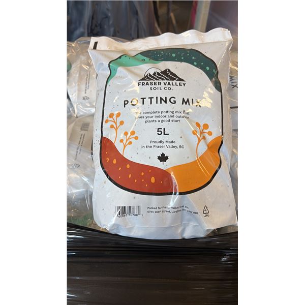 FRASER VALLEY SOIL COMPANY POTTING MIX (5L) READY-TO-USE COMPLETE GROWING MEDIUM 10 BAGS