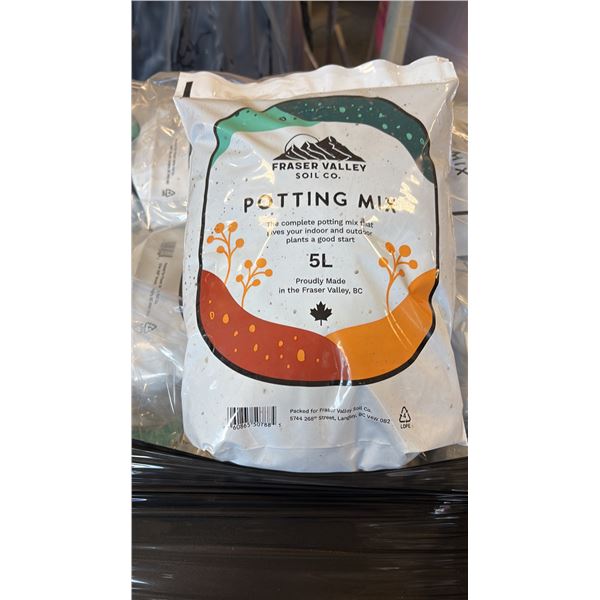 FRASER VALLEY SOIL COMPANY POTTING MIX (5L) READY-TO-USE COMPLETE GROWING MEDIUM 10 BAGS