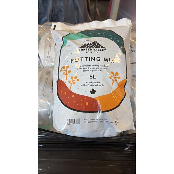 FRASER VALLEY SOIL COMPANY POTTING MIX (5L) READY-TO-USE COMPLETE GROWING MEDIUM 10 BAGS