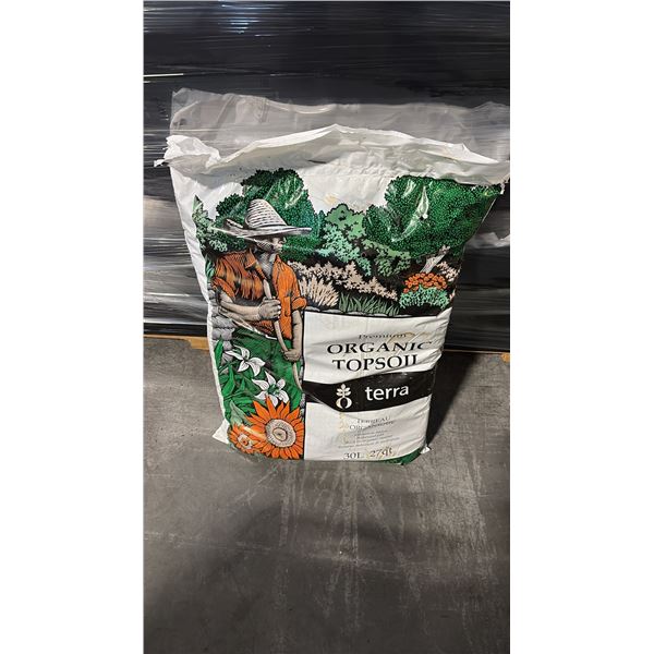 NUTRIENT-RICH SOIL BLEND TERRA PREMIUM ORGANIC TOPSOIL 30L X 6 BAGS