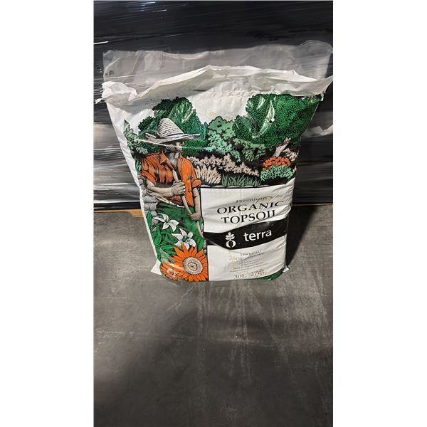 NUTRIENT-RICH SOIL BLEND TERRA PREMIUM ORGANIC TOPSOIL 30L X 6 BAGS