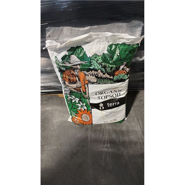 NUTRIENT-RICH SOIL BLEND TERRA PREMIUM ORGANIC TOPSOIL 30L X 6 BAGS