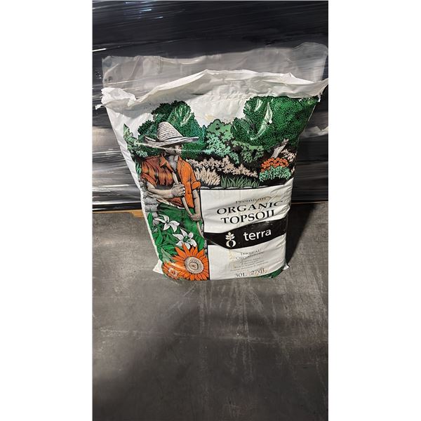 NUTRIENT-RICH SOIL BLEND TERRA PREMIUM ORGANIC TOPSOIL 30L X 6 BAGS