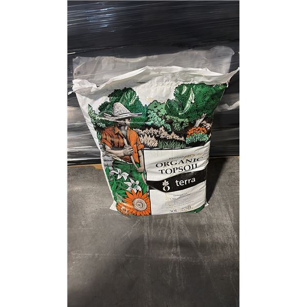 NUTRIENT-RICH SOIL BLEND TERRA PREMIUM ORGANIC TOPSOIL 30L X 6 BAGS
