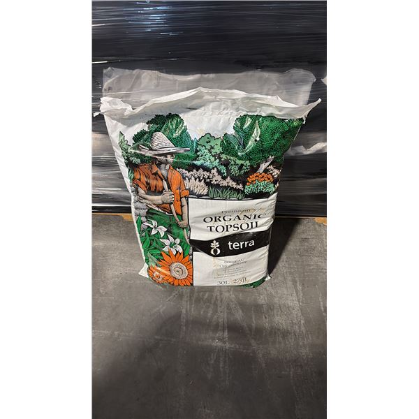 NUTRIENT-RICH SOIL BLEND TERRA PREMIUM ORGANIC TOPSOIL 30L X 6 BAGS
