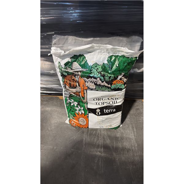 NUTRIENT-RICH SOIL BLEND TERRA PREMIUM ORGANIC TOPSOIL 30L X 6 BAGS