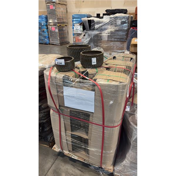 PALLET OF DECORATIVE PLANTER POTS SETS AND MORE - BY EVERGARDEN