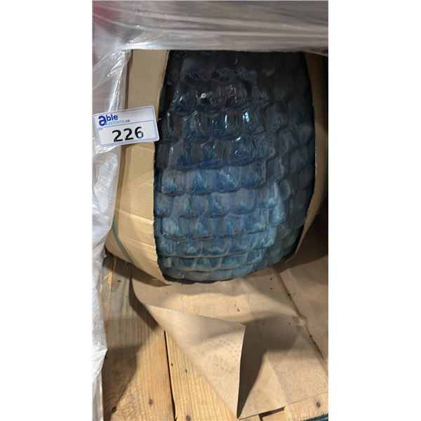 GLAZED BLUE 2-SETS OF OUTDOOR CERAMIC PLANTERS