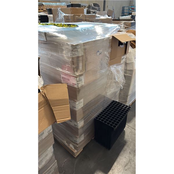 PLASTIC PROPAGATION TRAYS INCL 72-CELL TRAY ~2000 UNITS AND ARTIFICIAL FOLIAGE EXPANDABLE PRIVACY