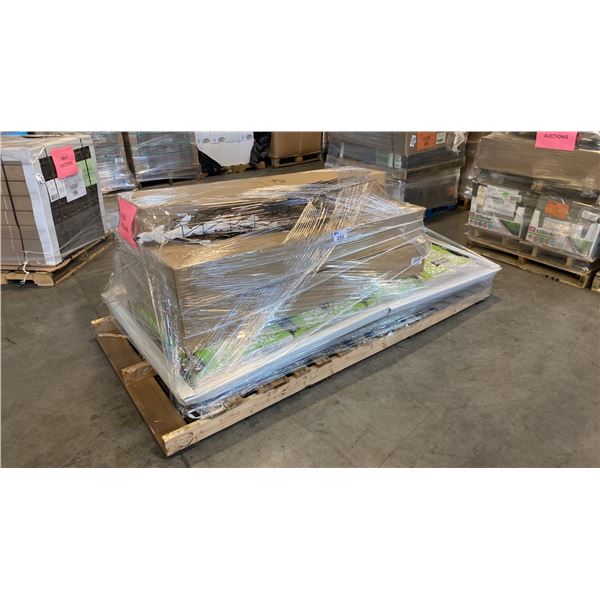 MIXED ITEMS INCL ~7'FT LARGE-SCALE AGRICULTURAL OR HYDROPONIC FLOOD-AND-DRAIN SYSTEM TRAY, ~77 WIRE