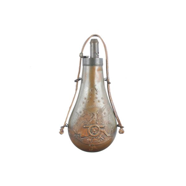 1857 American Flask and Cap Co. Eagle & Cannon Powder Flask