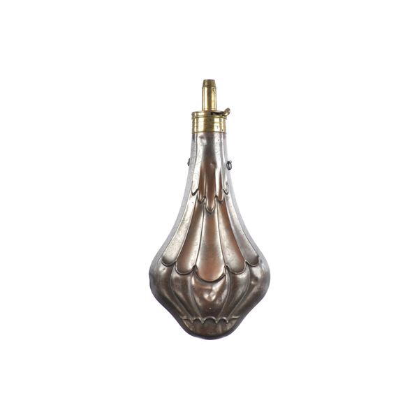 Antique Powder Flask Fluted Draped Motif
