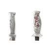 Image 4 : (2) WWII Theater Knives Engraved Handles Leather Sheaths