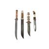 Image 2 : (4) WWII Theater Knives Acrylic Wood Handles 1 Sheath