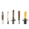 Image 2 : (5) WWII Theater Knives Bone/Acrylic/Wood