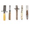 Image 4 : (5) WWII Theater Knives Bone/Acrylic/Wood