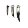 Image 5 : (3) WWII Plexiglass Handled Theater Knives w/Leather Sheaths