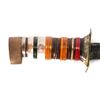 Image 2 : WWII Theater Knife Striped Plexiglass Handle with Sheath