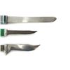 Image 3 : (3) WWII Theater Knives Green/Clear Acrylic Handles