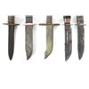 Image 3 : (5) WWII Theater Knives Brass and Aluminum Handles Including Sheaths