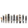 Image 4 : (10) WWII Theater Knives Wood/Brass/Aluminum/Plexiglass Including Sheaths