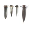 Image 5 : (4) WWII Theater Knives Mixed Handle with Sheaths