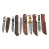 Image 1 : (5) WWII Theater Knives Mixed Handles Including Sheaths