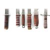 Image 2 : (6) WWII Theater Knives Mixed Handles Including Sheaths